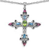2.85 Carat Genuine Peridot .925 Sterling Silver Pendant