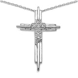 0.04 ct. Genuine White Diamond .925 Sterling Silver Pendant for women