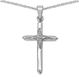 0.03 Carat Genuine White Diamond .925 Sterling Silver Pendant