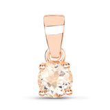 0.41 Carat Genuine Morganite .925 Sterling Silver Pendant