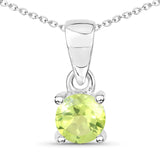 0.51 ct. Genuine Peridot .925 Sterling Silver Pendant