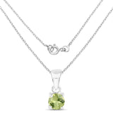 0.51 ct. Genuine Peridot .925 Sterling Silver Pendant