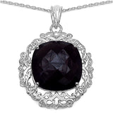 11.40 Carat Genuine Smoky Quartz .925 Sterling Silver Pendant