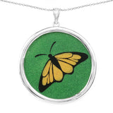 29.50 carat Genuine Emerald .925 Sterling Silver Pendant