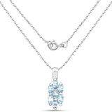 1.75 Carat Genuine Blue Topaz .925 Sterling Silver Pendant
