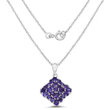 3.78 Carat Genuine Amethyst .925 Sterling Silver Pendant