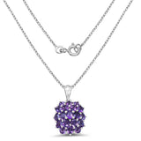 3.10 Carat Genuine Amethyst .925 Sterling Silver Pendant