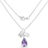 1.10 Carat Genuine Aquamarine .925 Sterling Silver Pendant