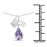 1.10 Carat Genuine Aquamarine .925 Sterling Silver Pendant