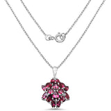 5.64 Carat Genuine Rhodolite .925 Sterling Silver Pendant