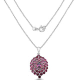 4.32 Carat Genuine Rhodolite .925 Sterling Silver Pendant