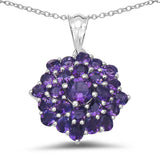 5.22 Carat Genuine Amethyst .925 Sterling Silver Pendant