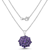 5.22 Carat Genuine Amethyst .925 Sterling Silver Pendant