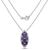 1.80 Carat Genuine Amethyst .925 Sterling Silver Pendant