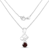 0.90 Carat Genuine Garnet .925 Sterling Silver Pendant