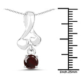 0.90 Carat Genuine Garnet .925 Sterling Silver Pendant