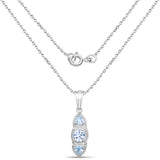 1.17 ct. Genuine Blue Topaz .925 Sterling Silver Pendant