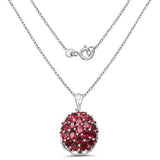 4.54 Carat Genuine Rhodolite .925 Sterling Silver Pendant