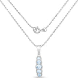1.48 Carat Genuine Blue Topaz .925 Sterling Silver Pendant