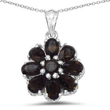 3.59 Carat Genuine Smoky Quartz .925 Sterling Silver Pendant
