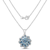 2.60 Carat Genuine Blue Topaz .925 Sterling Silver Pendant