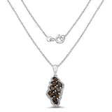 1.84 Carat Genuine Smoky Quartz .925 Sterling Silver Pendant