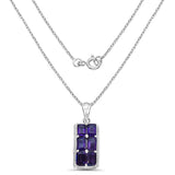 3.30 Carat Genuine Amethyst .925 Sterling Silver Pendant