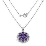 5.04 Carat Genuine Amethyst .925 Sterling Silver Pendant