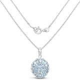 5.49 Carat Genuine Blue Topaz .925 Sterling Silver Pendant