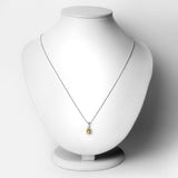 0.80 Carat Genuine Citrine .925 Sterling Silver Pendant