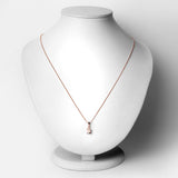 0.70 ct Genuine Morganite .925 Sterling Silver Pendant