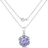 2.03 ct. Genuine Tanzanite .925 Sterling Silver Pendant