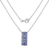 2.52 Carat Genuine Tanzanite .925 Sterling Silver Pendant