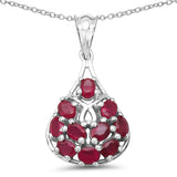 2.50 Carat Genuine Ruby .925 Sterling Silver Pendant