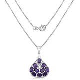 4.50 Carat Genuine Amethyst .925 Sterling Silver Pendant