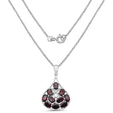 6.50 Carat Genuine Garnet .925 Sterling Silver Pendant