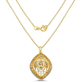 18K Yellow Gold Plated 4.63 Carat Genuine Citrine .925 Sterling Silver Pendant