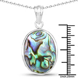13.80 Carat Genuine Abalone .925 Sterling Silver Pendant