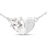 3.20 Carat Genuine White Cubic Zirconia .925 Sterling Silver Pendant