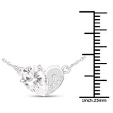 3.20 Carat Genuine White Cubic Zirconia .925 Sterling Silver Pendant