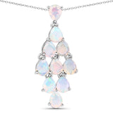 2.00 Carat Genuine Ethiopian Opal .925 Sterling Silver Pendant
