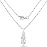 2.57 Carat Genuine White Cubic Zirconia .925 Sterling Silver Pendant
