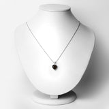 2.10 Carat Genuine Smoky Quartz and White Topaz .925 Sterling Silver Pendant