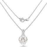 4.45 Carat Genuine White Cubic Zirconia .925 Sterling Silver Pendant