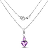 2.37 Carat Genuine Amethyst .925 Sterling Silver Pendant