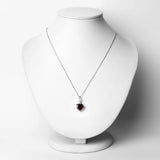 3.09 Carat Genuine Hydrabadi Garnet and White Topaz .925 Sterling Silver Pendant