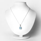 4.70 Carat Genuine Blue Topaz .925 Sterling Silver Pendant