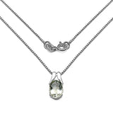 8.20 ct. Genuine Green Amethyst .925 Sterling Silver Pendant