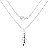1.00 Carat Genuine Blue Sapphire .925 Sterling Silver Pendant