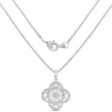 0.57 Carat Genuine White Diamond .925 Sterling Silver Pendant